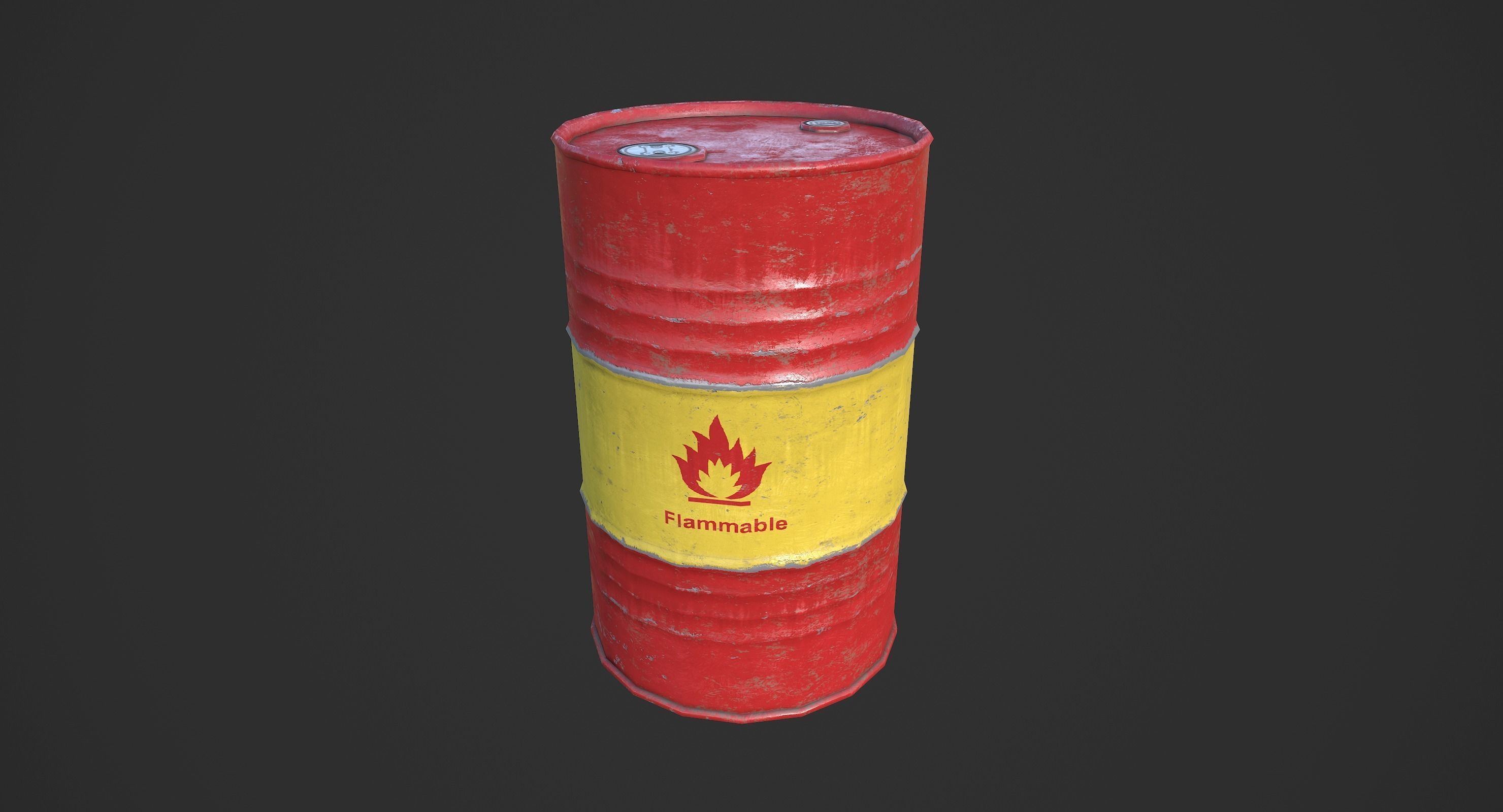 Explosive props Low-poly 3D model_12