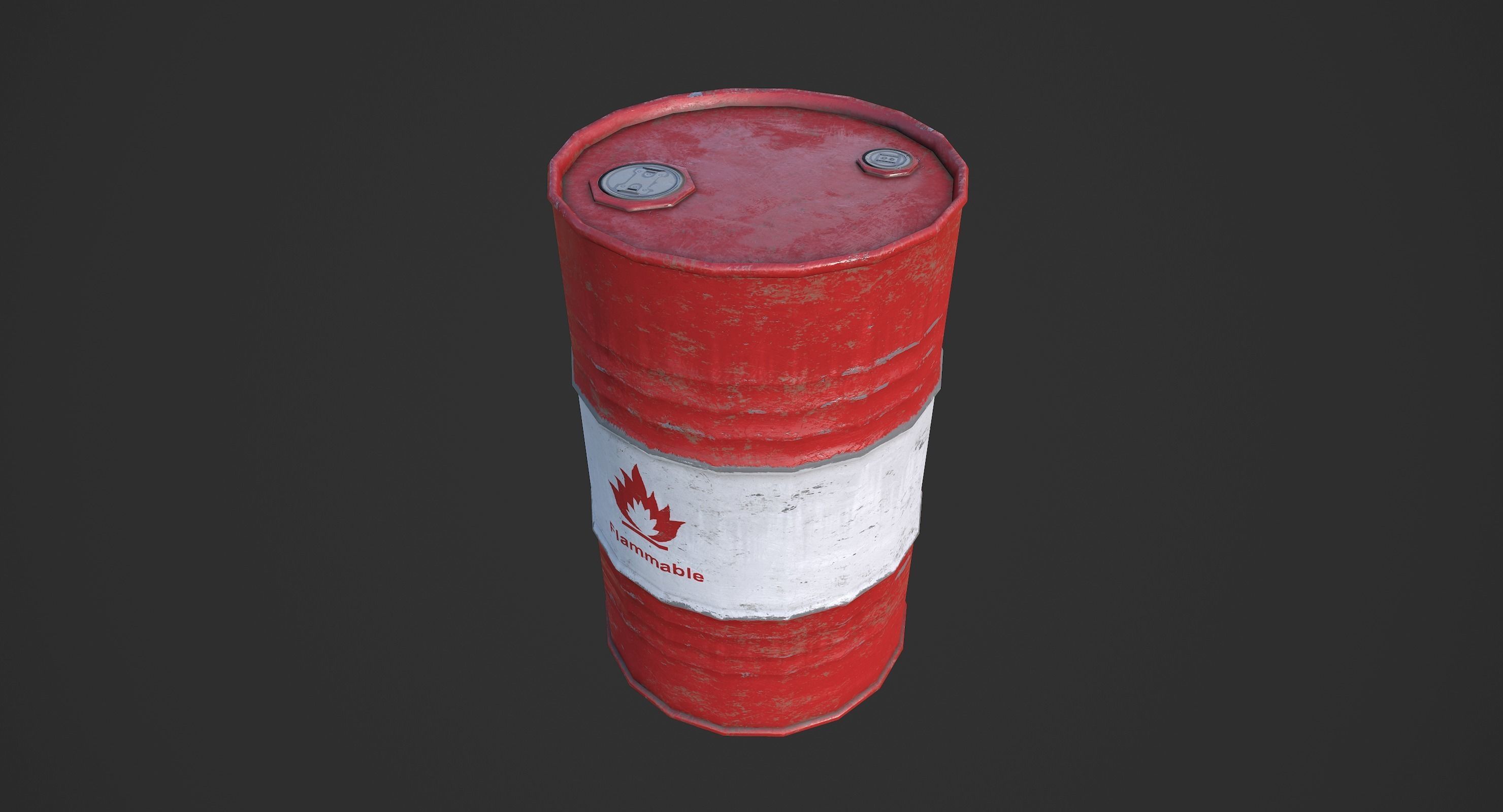 Explosive props Low-poly 3D model_4