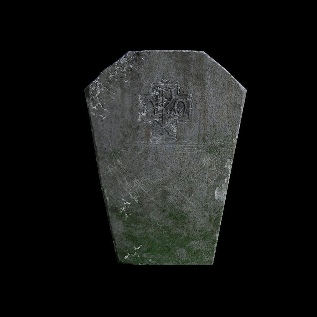 Old Gravestones 3D Model Collection_3