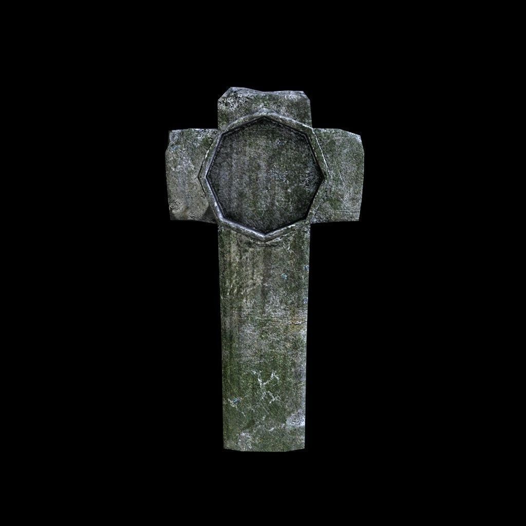 Old Gravestones 3D Model Collection_7