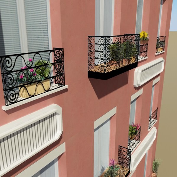 Photorealistic Low Poly Building 3D model_6