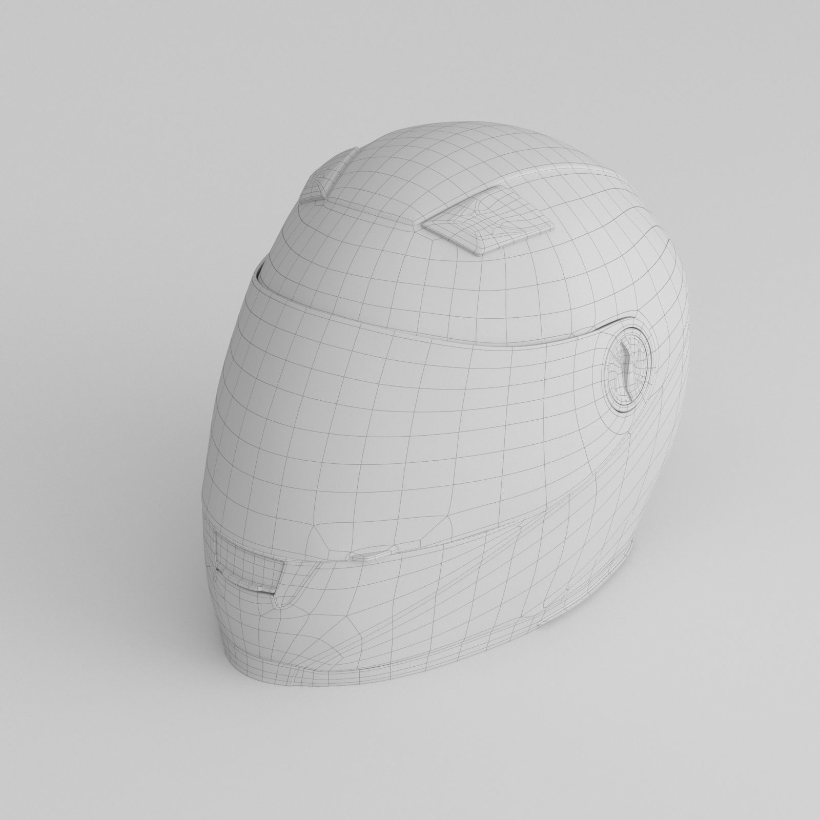 Motorcycle Helmet 3D model_3