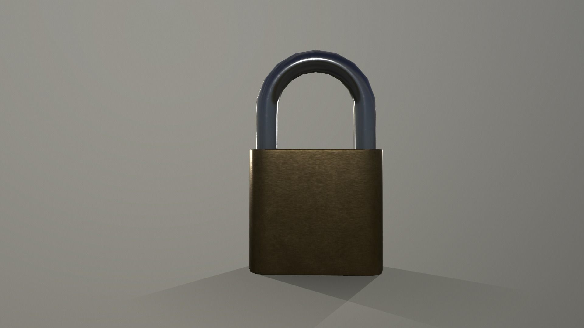 Padlock gold Low-poly 3D model_6