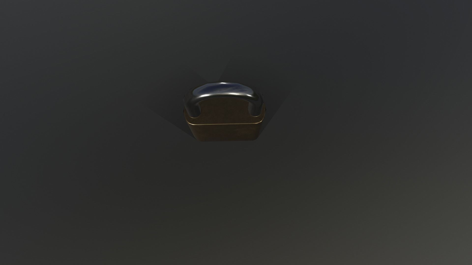 Padlock gold Low-poly 3D model_9