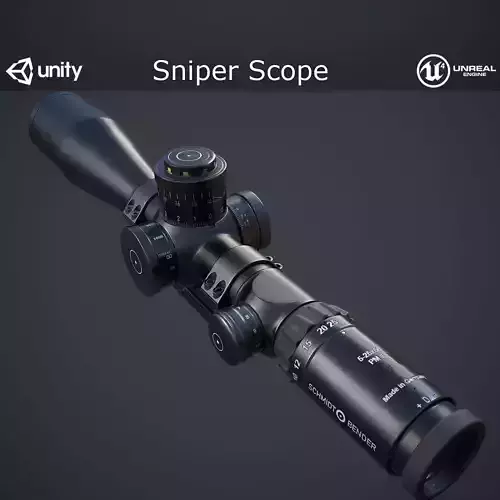 Sniper Scope Low-poly 3D model