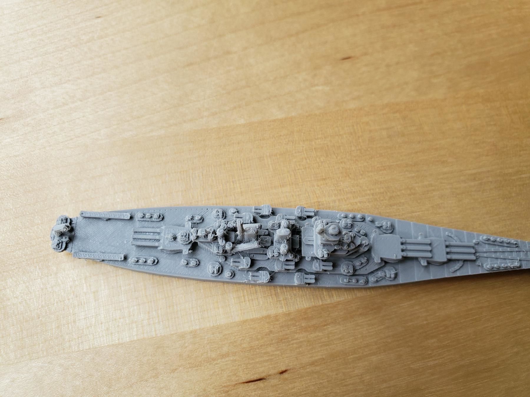 US North Carolina Class Battleship 3D print model_6