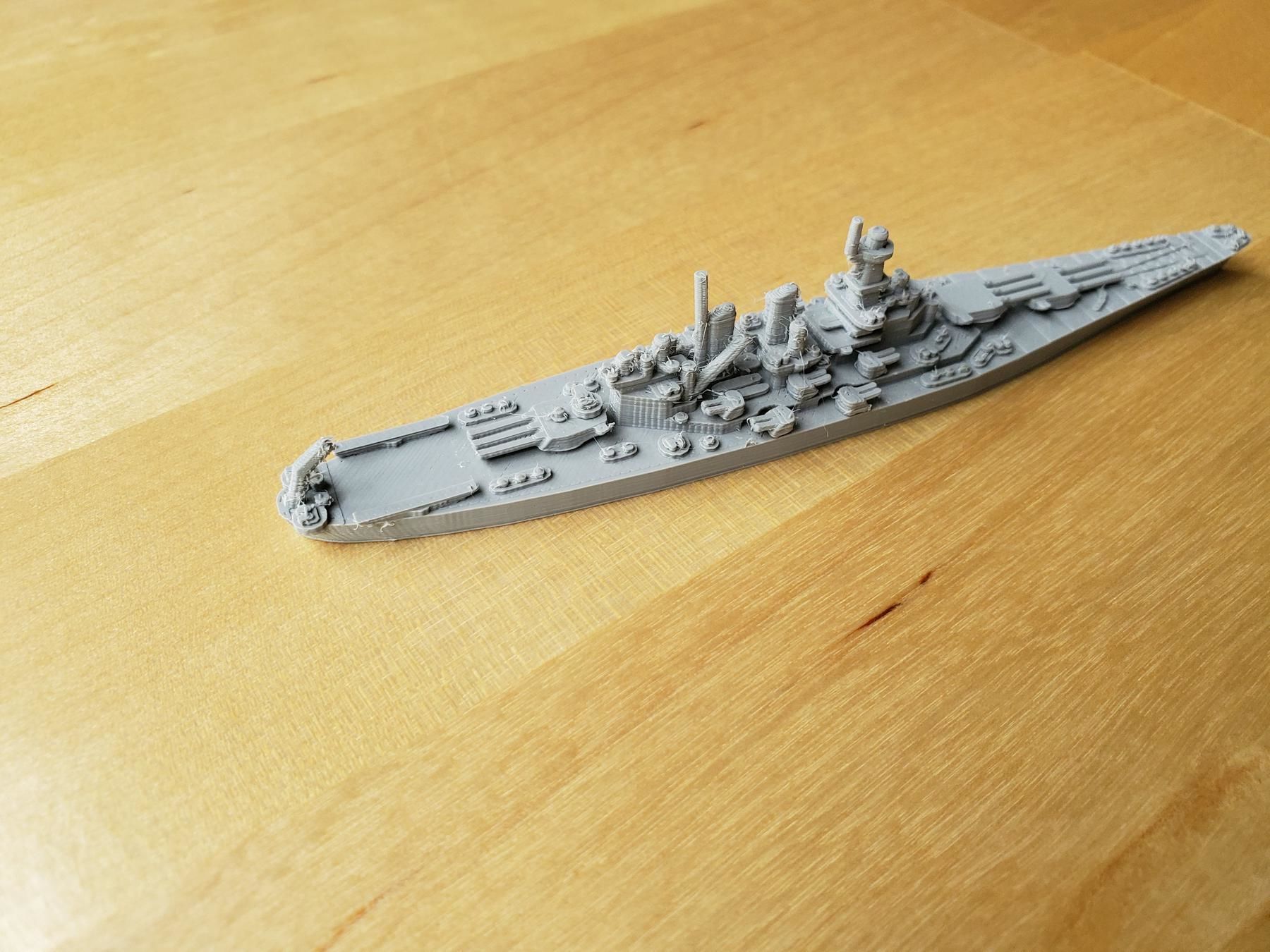 US North Carolina Class Battleship 3D print model_4