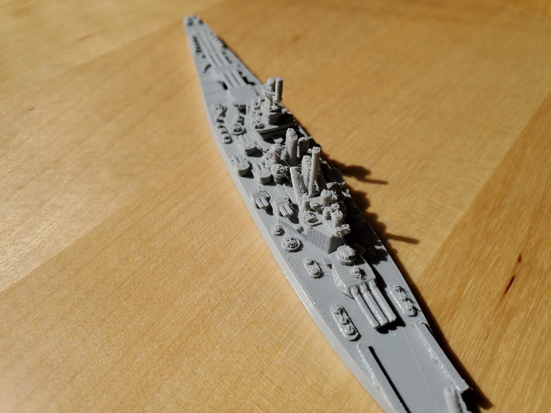 US North Carolina Class Battleship 3D print model_13