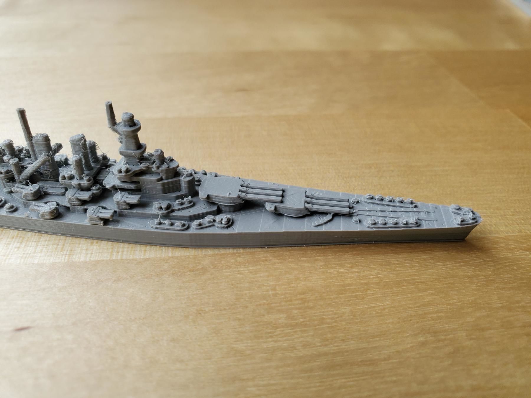 US North Carolina Class Battleship 3D print model_8