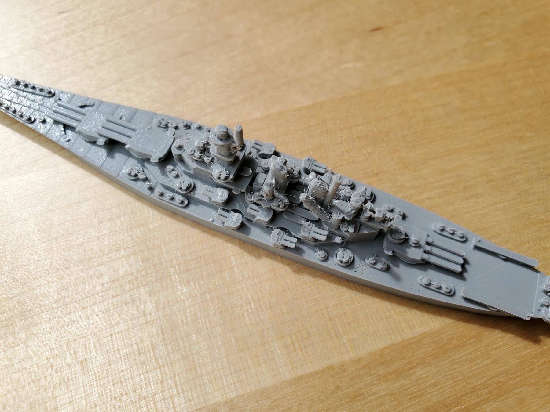 US North Carolina Class Battleship 3D print model_12