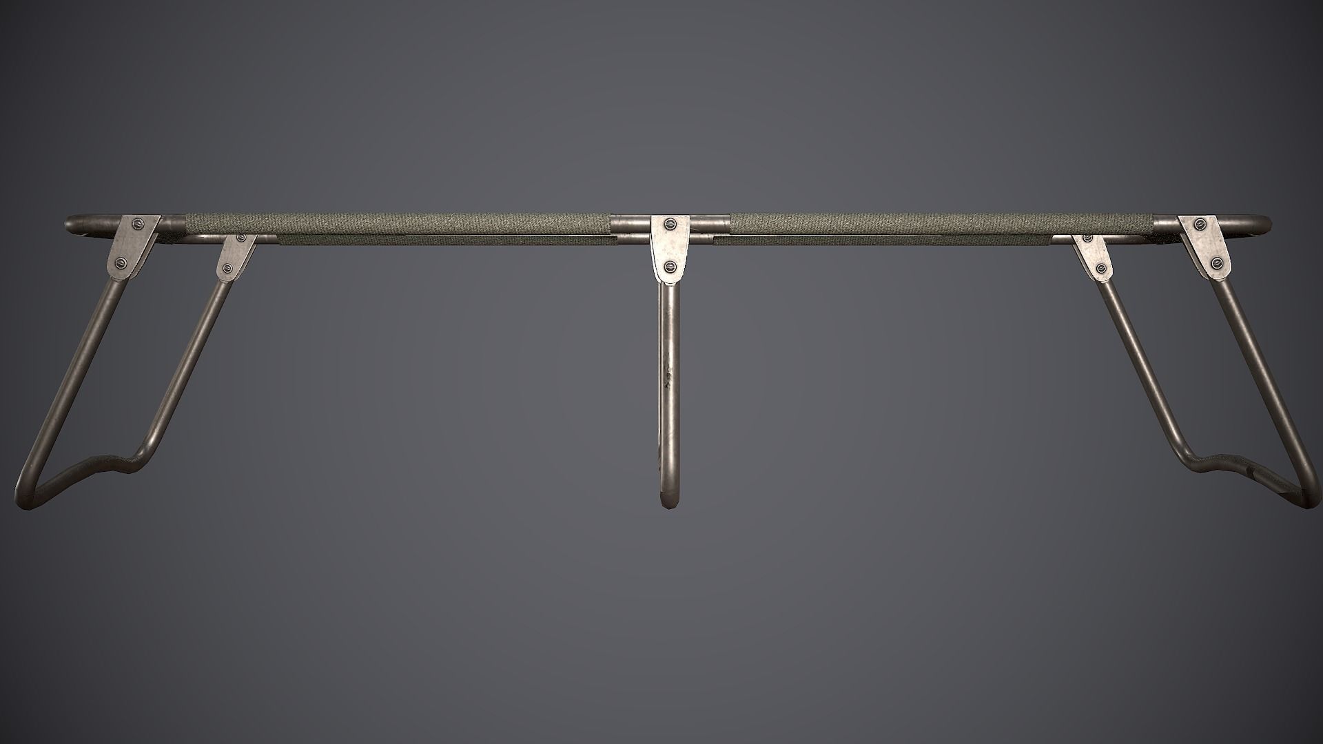 Bed and Cot Low-poly 3D model_9