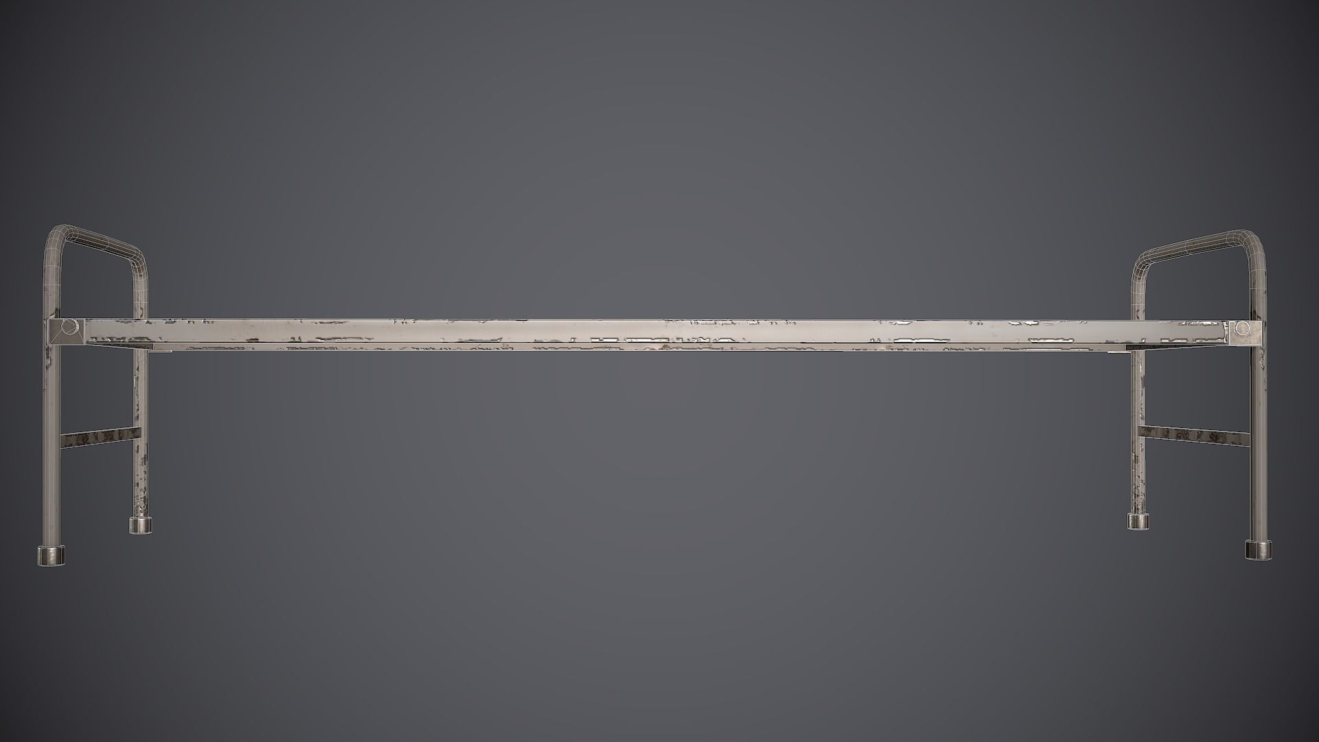 Bed and Cot Low-poly 3D model_19