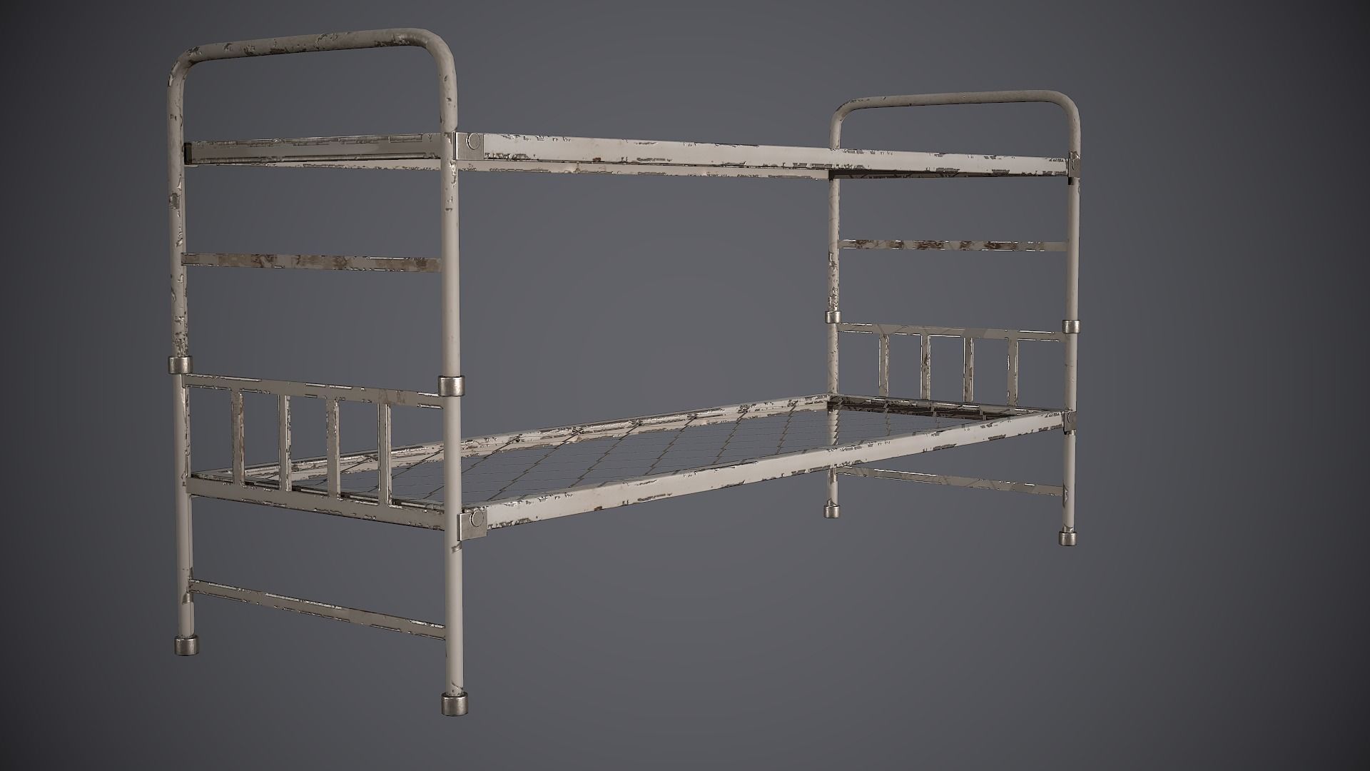 Bed and Cot Low-poly 3D model_21