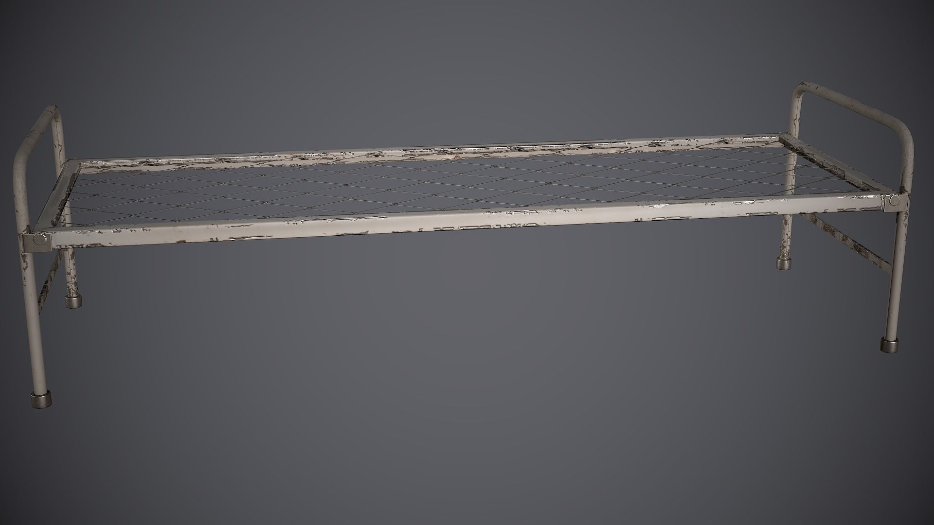 Bed and Cot Low-poly 3D model_14