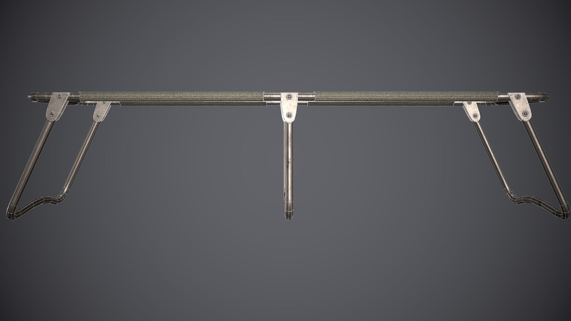 Bed and Cot Low-poly 3D model_10