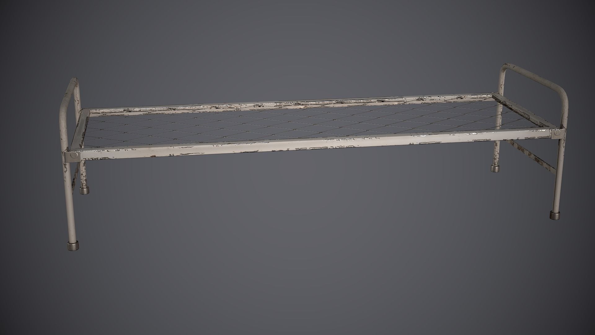 Bed and Cot Low-poly 3D model_13