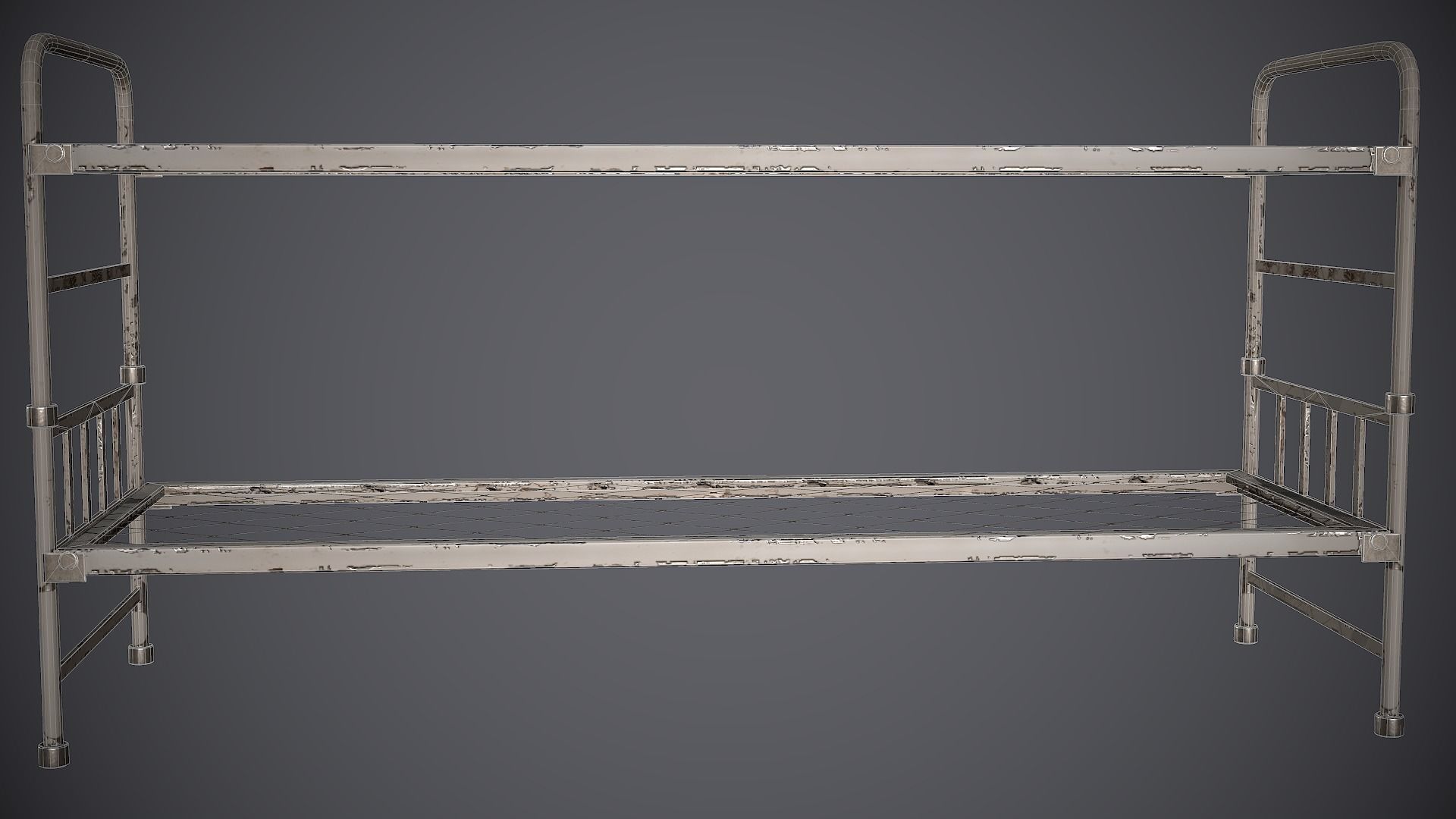 Bed and Cot Low-poly 3D model_24