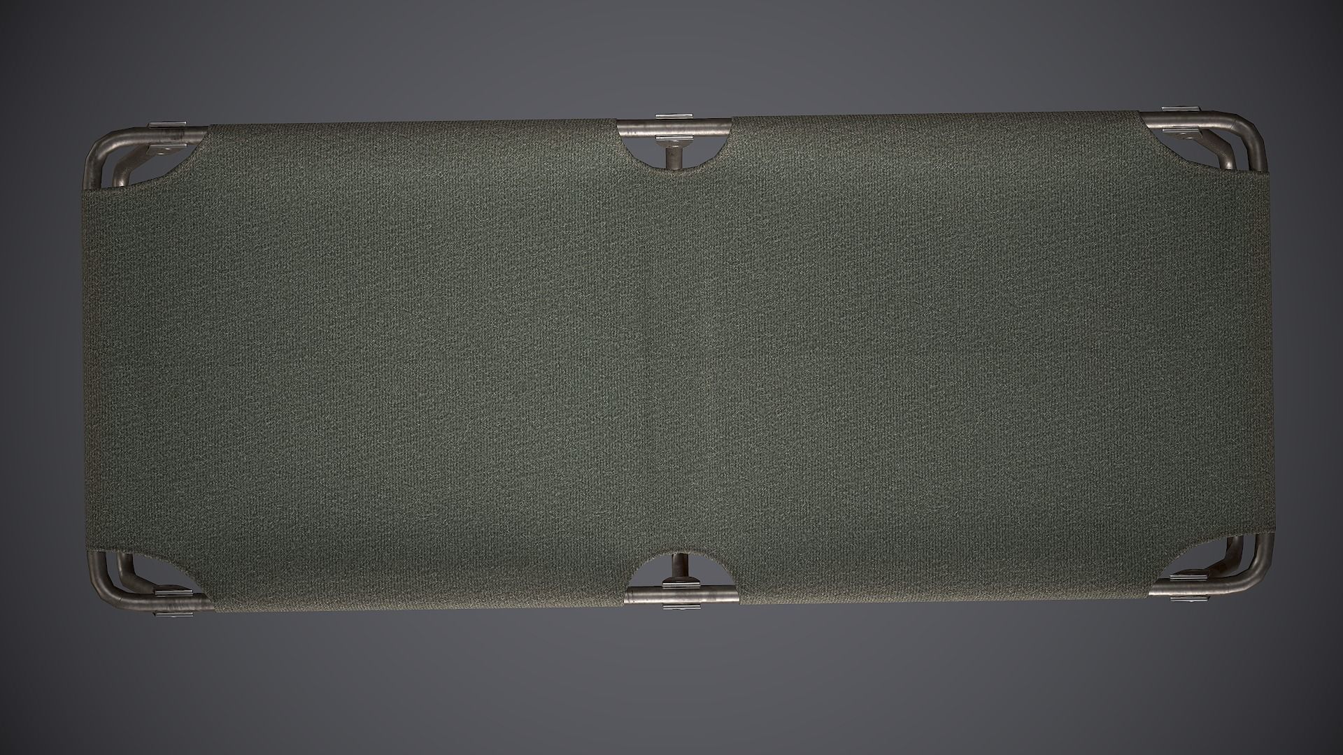 Bed and Cot Low-poly 3D model_11