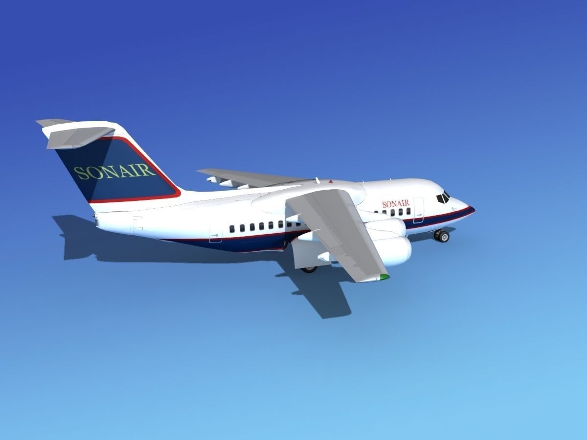 BAe 146-100 Sonair 3D model_4