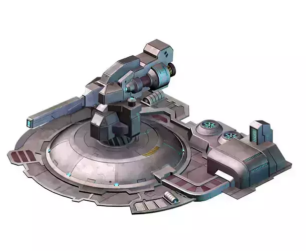 Mechanical Building - Fleet Turret 01 3D model
