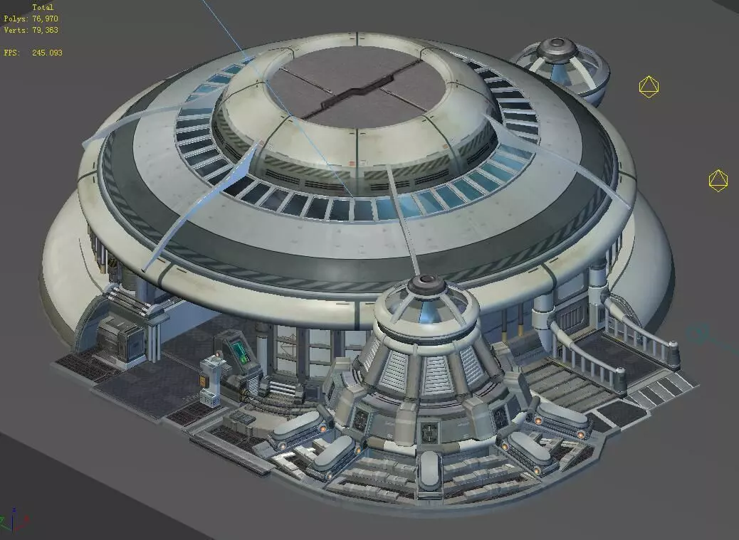 Mechanical Building - Stadium 3D model_0