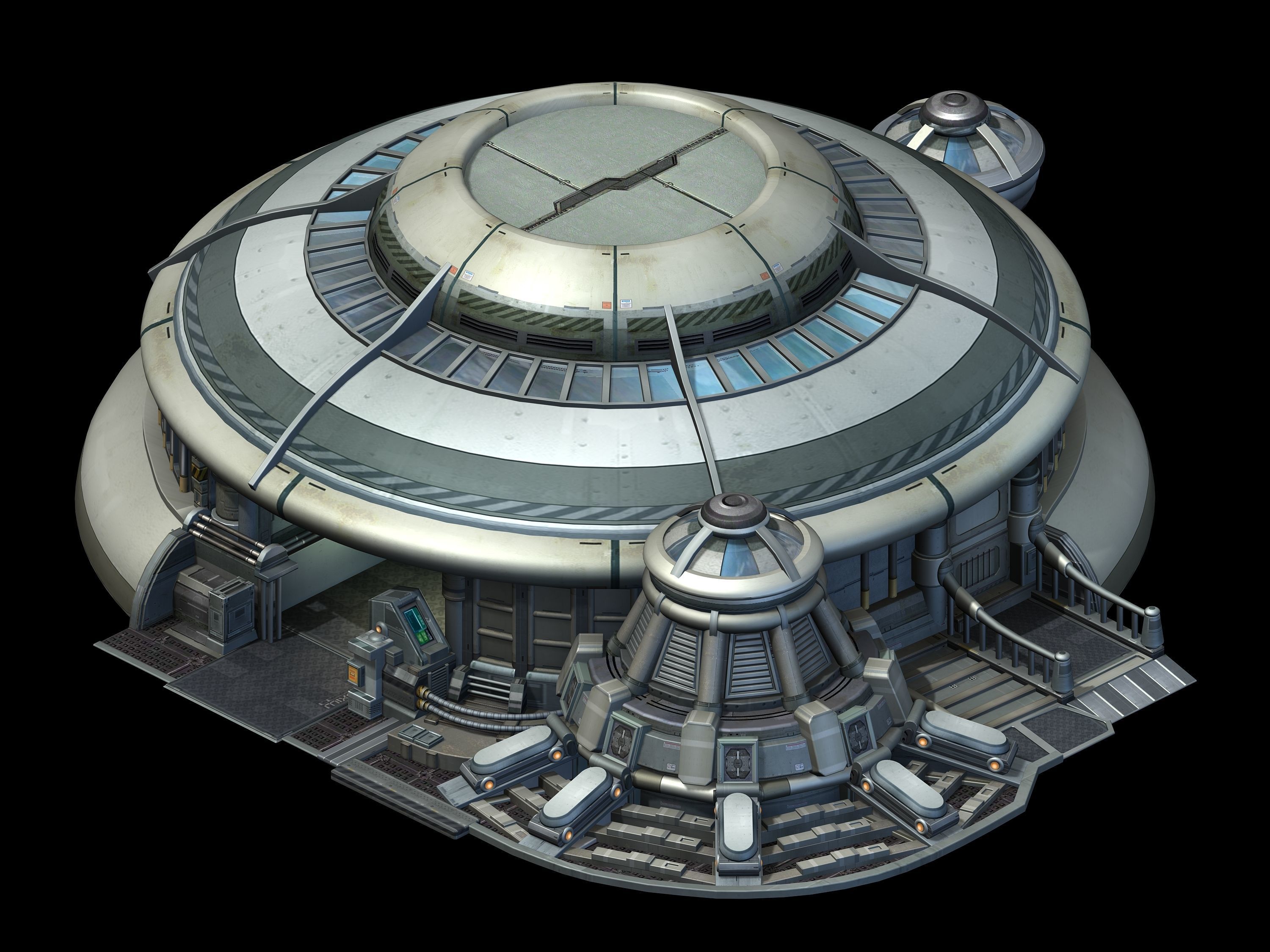 Mechanical Building - Stadium 3D model_4