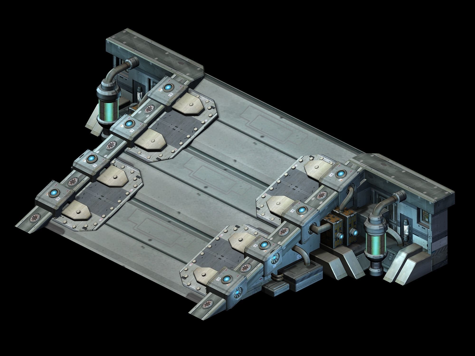 Mechanical Building - Slope 02 3D model_4