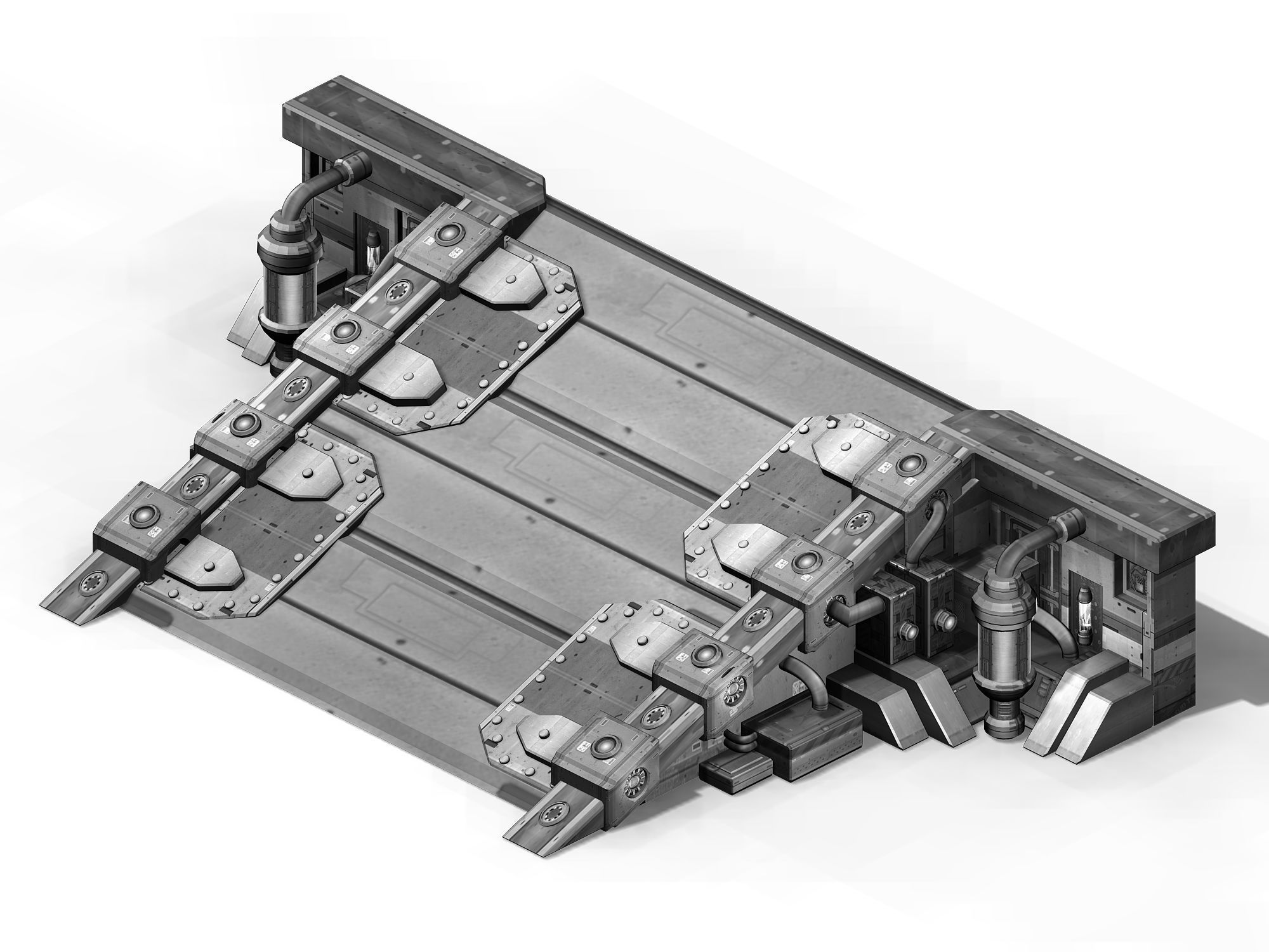 Mechanical Building - Slope 02 3D model_3