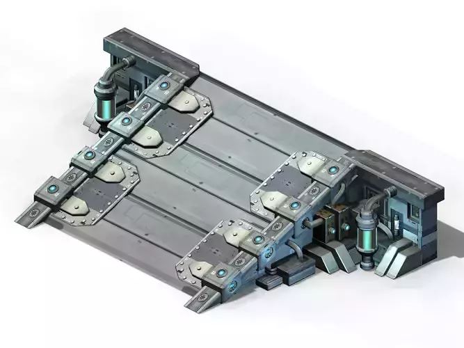 Mechanical Building - Slope 02 3D model