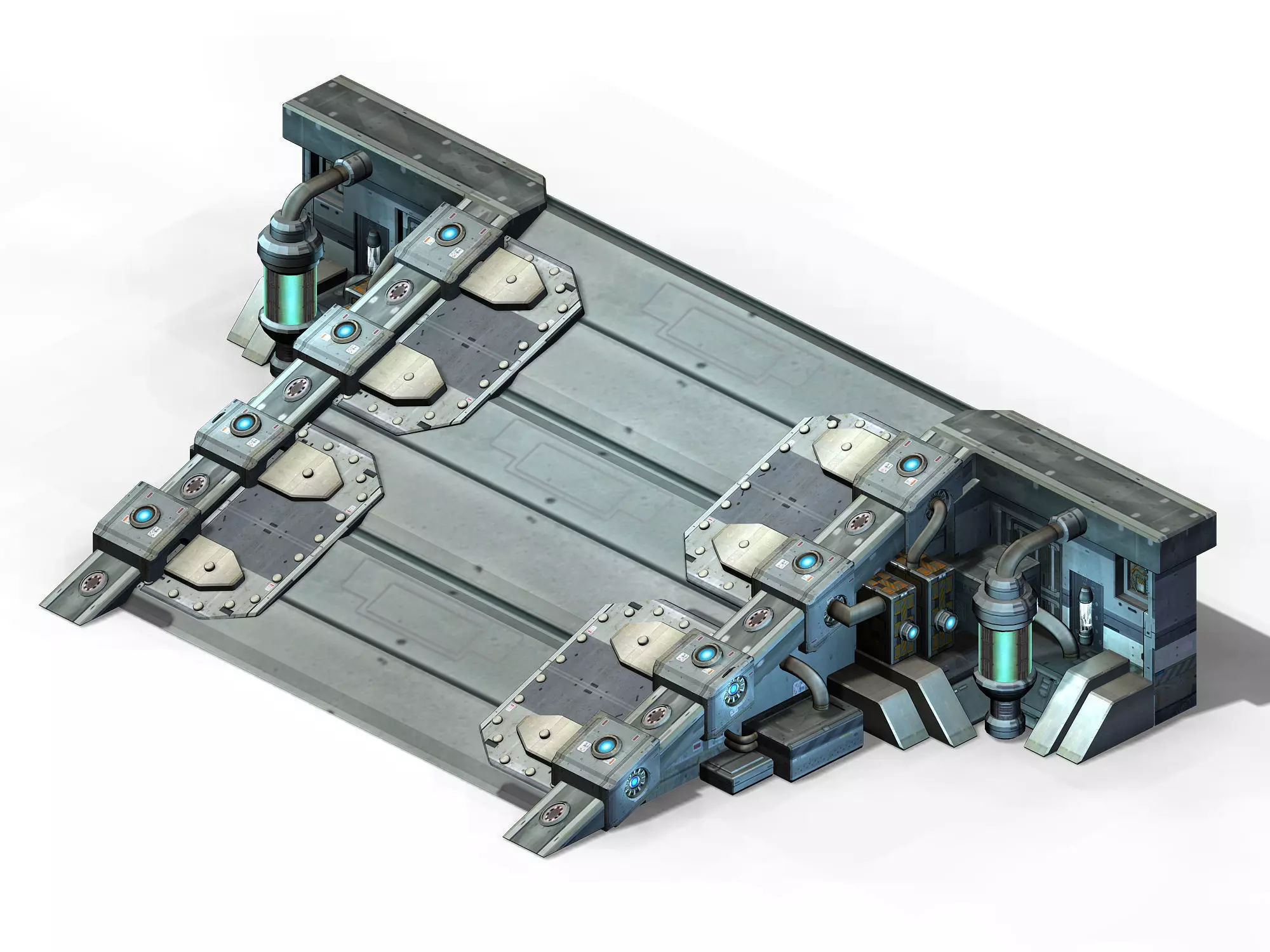 Mechanical Building - Slope 02 3D model_0