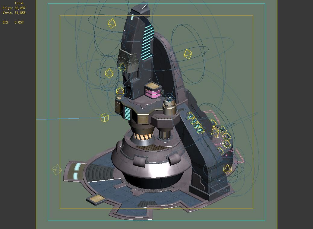 Mechanical Building - Occupation Tower 01 3D model_1