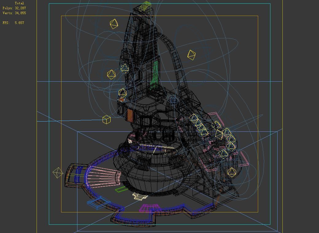 Mechanical Building - Occupation Tower 01 3D model_2