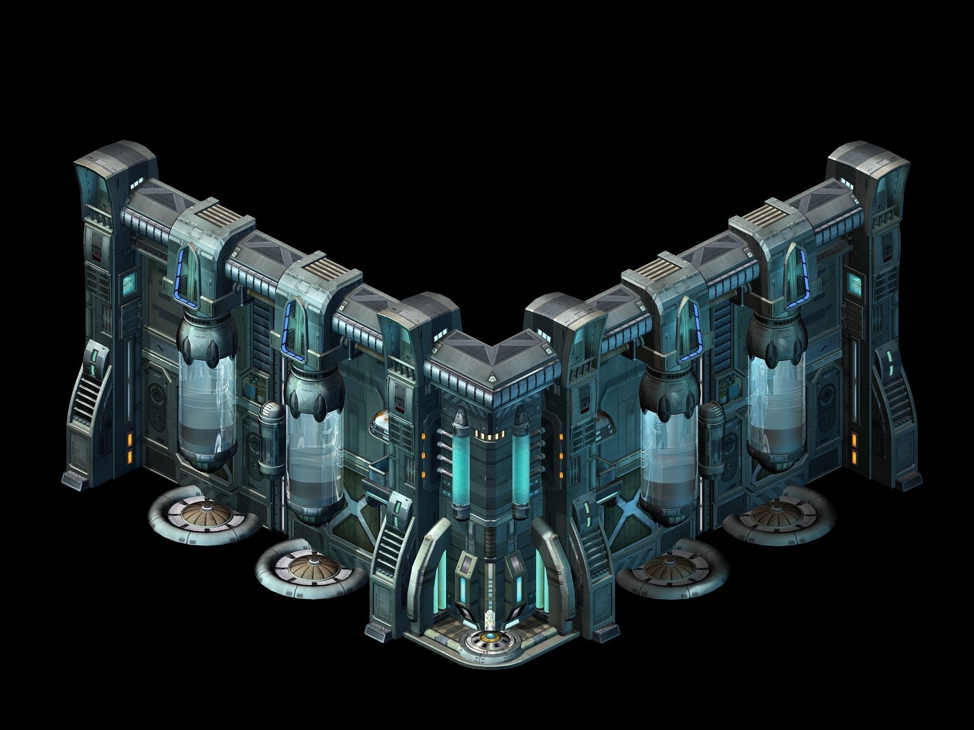 Machinery - Wall - Glass Container 01 3D model_3