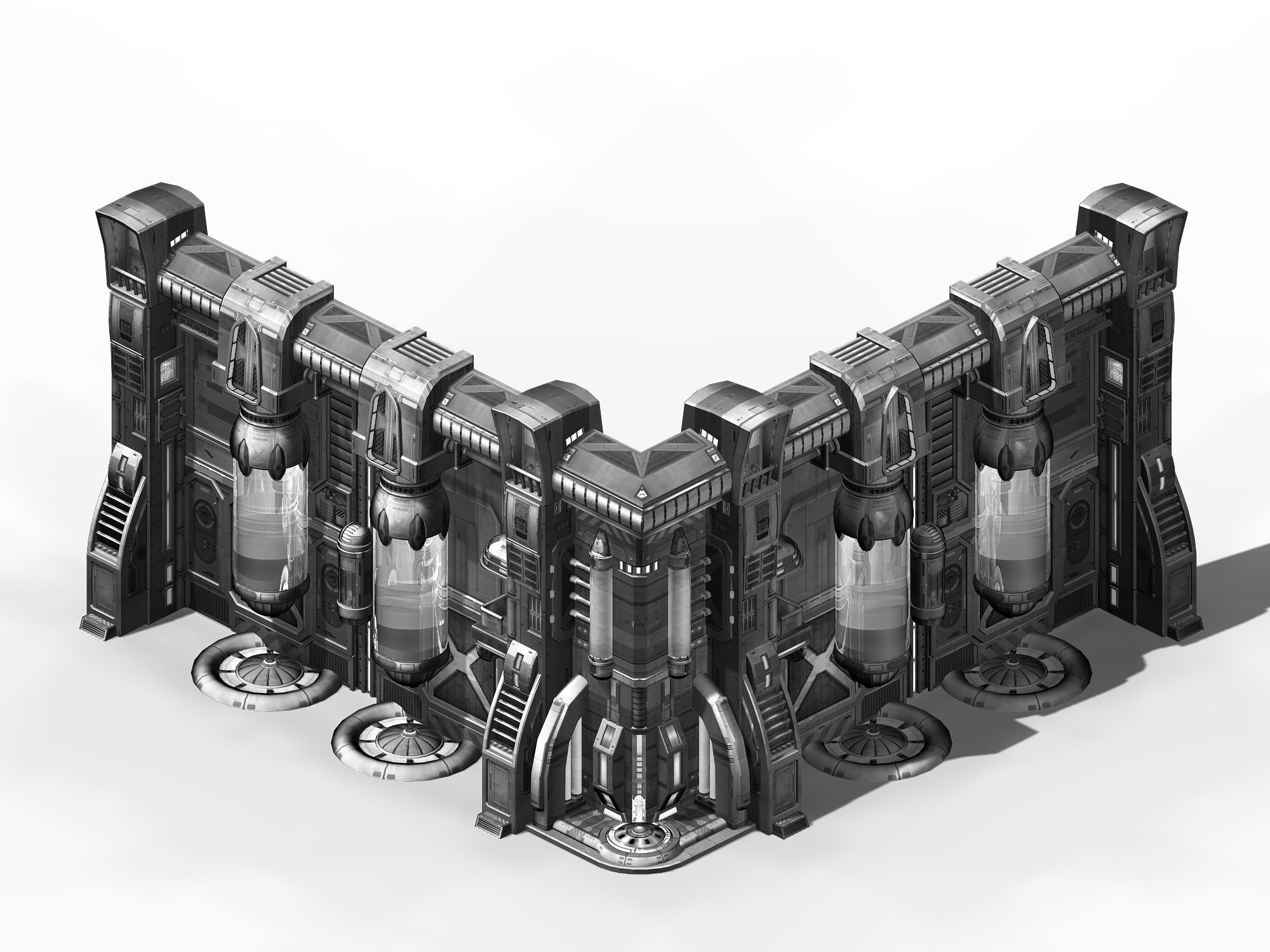 Machinery - Wall - Glass Container 01 3D model_4