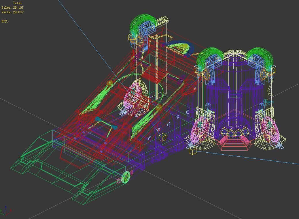 Machinery - intact - wall slope 01 3D model_2