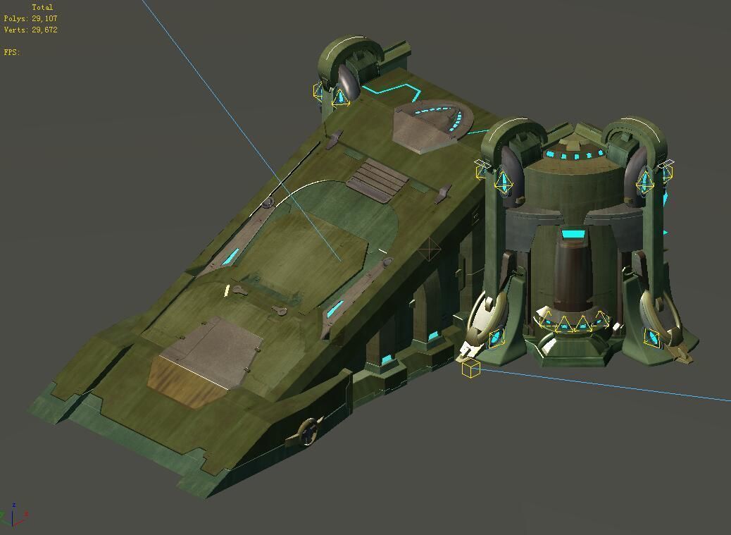 Machinery - intact - wall slope 01 3D model_1