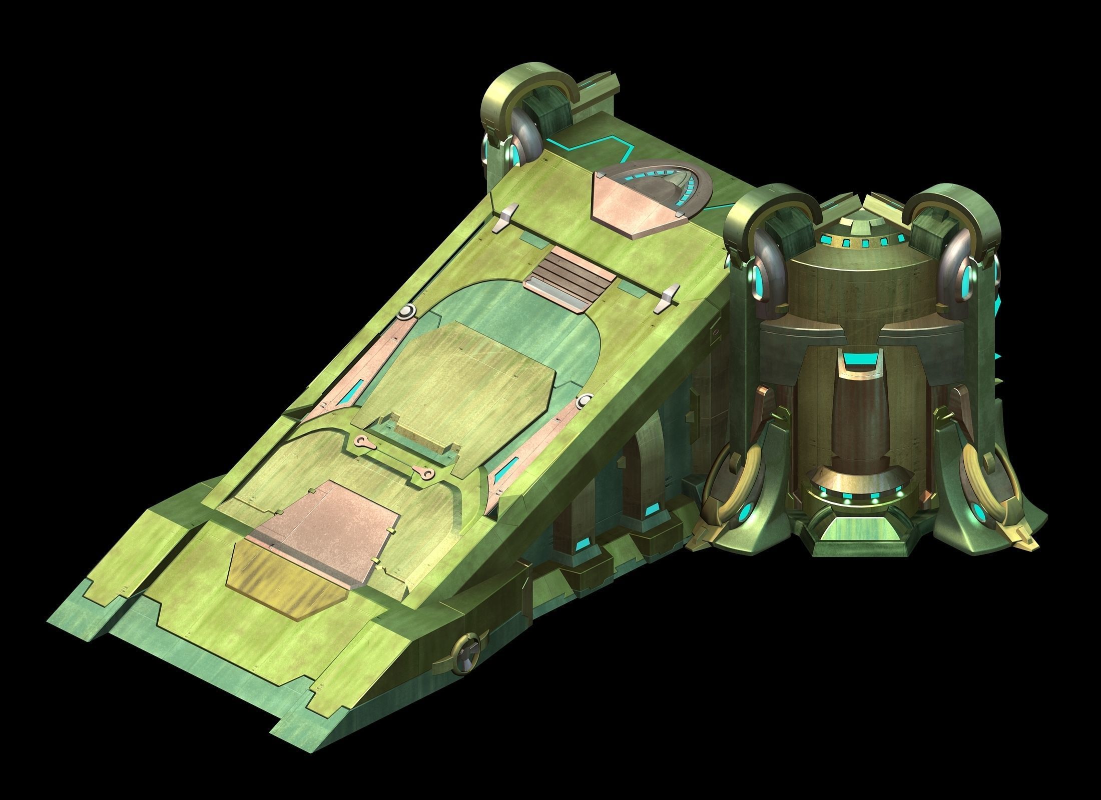 Machinery - intact - wall slope 01 3D model_4