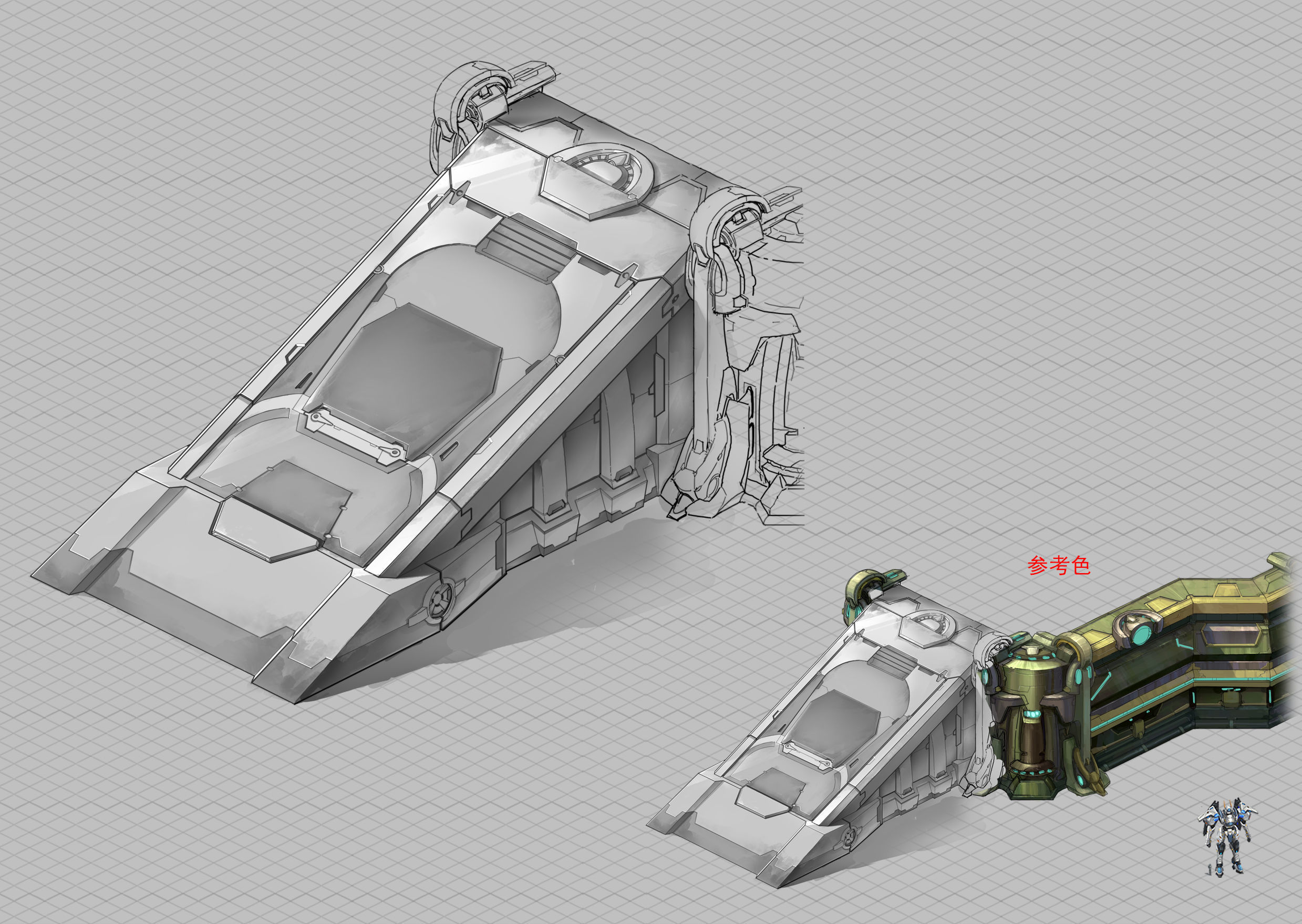 Machinery - intact - wall slope 01 3D model_5