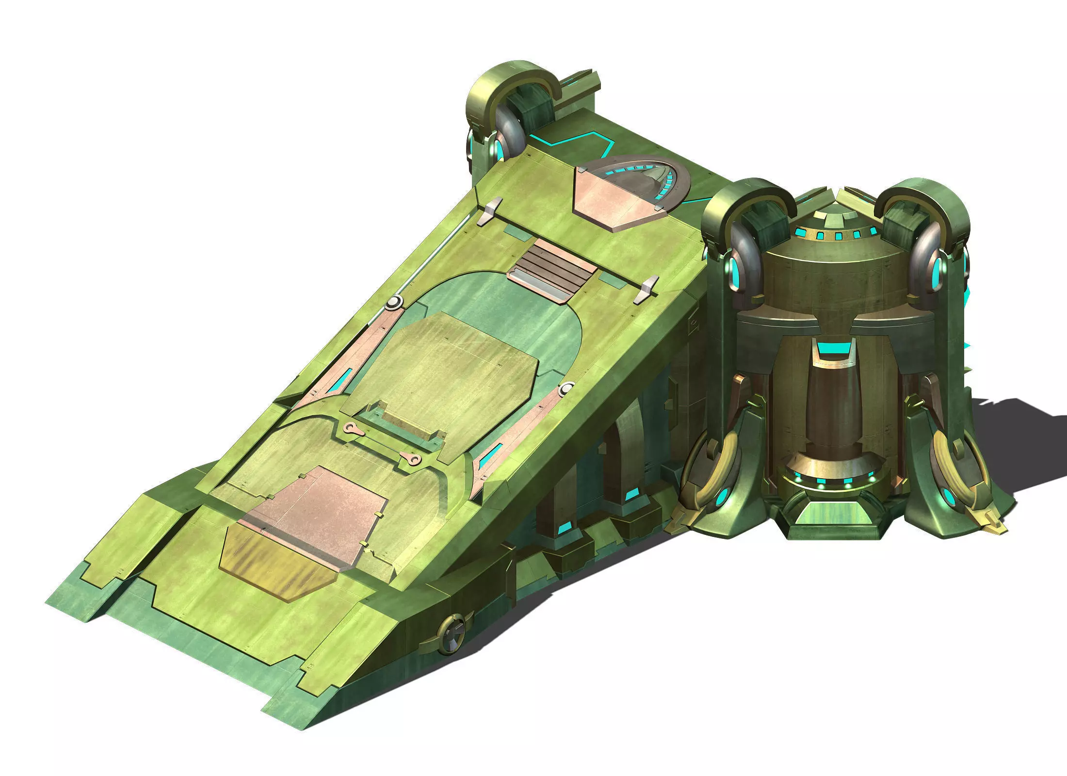 Machinery - intact - wall slope 01 3D model_0