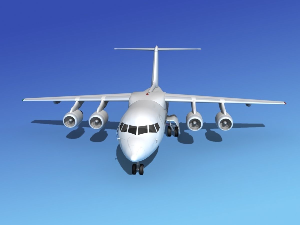 BAe 146-100 Unmarked 2 3D model_2