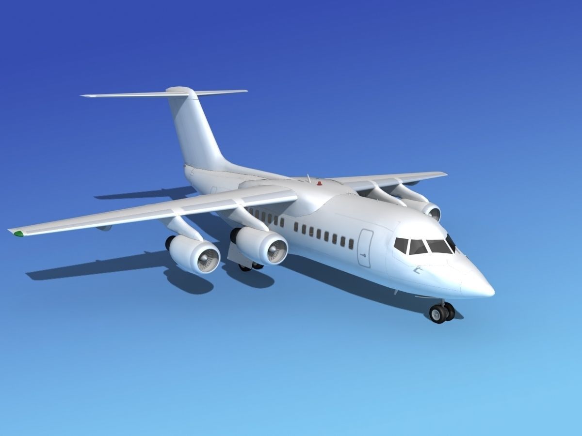 BAe 146-100 Unmarked 2 3D model_1