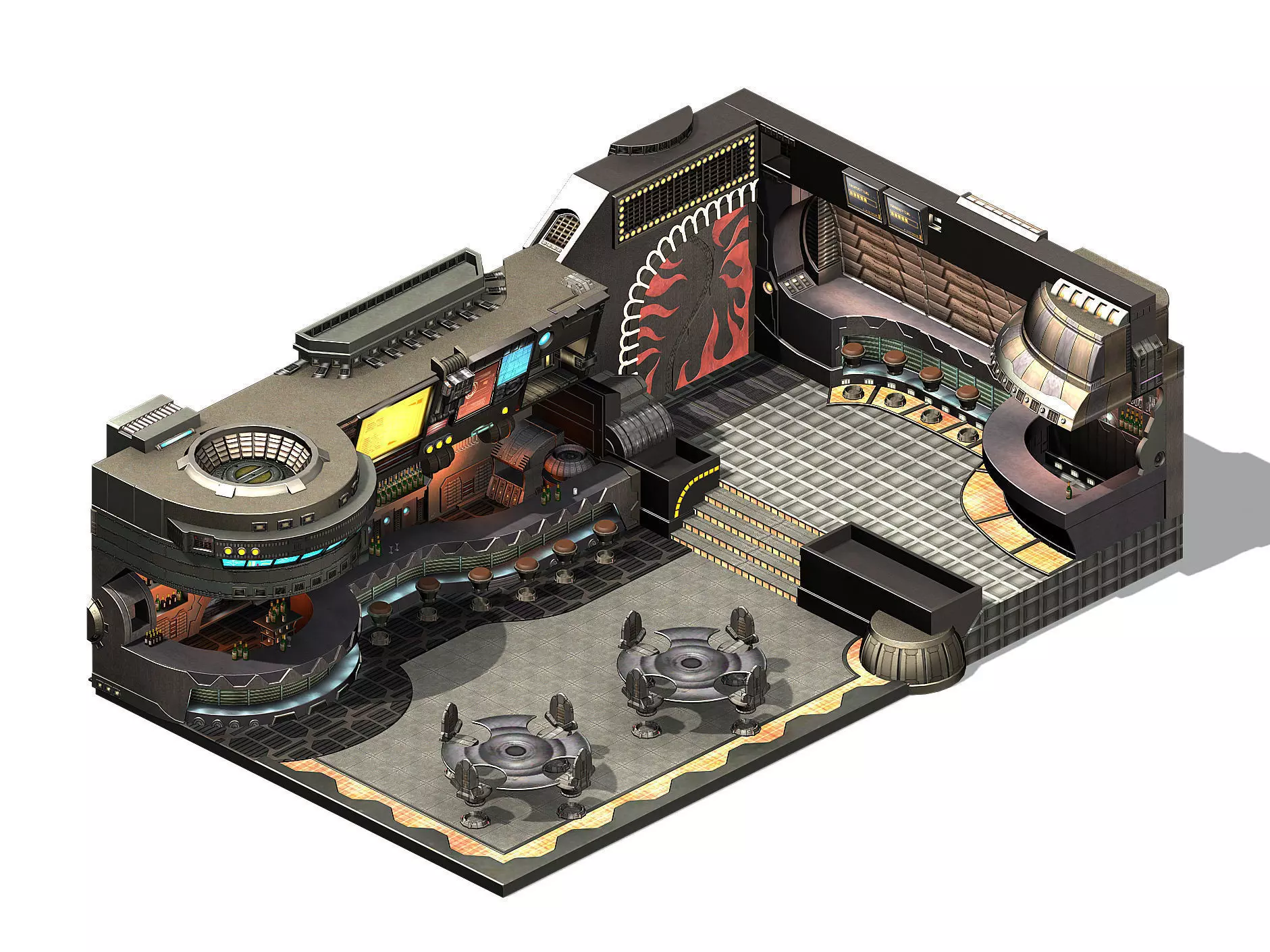 Bar - indoor 01 3D model_0