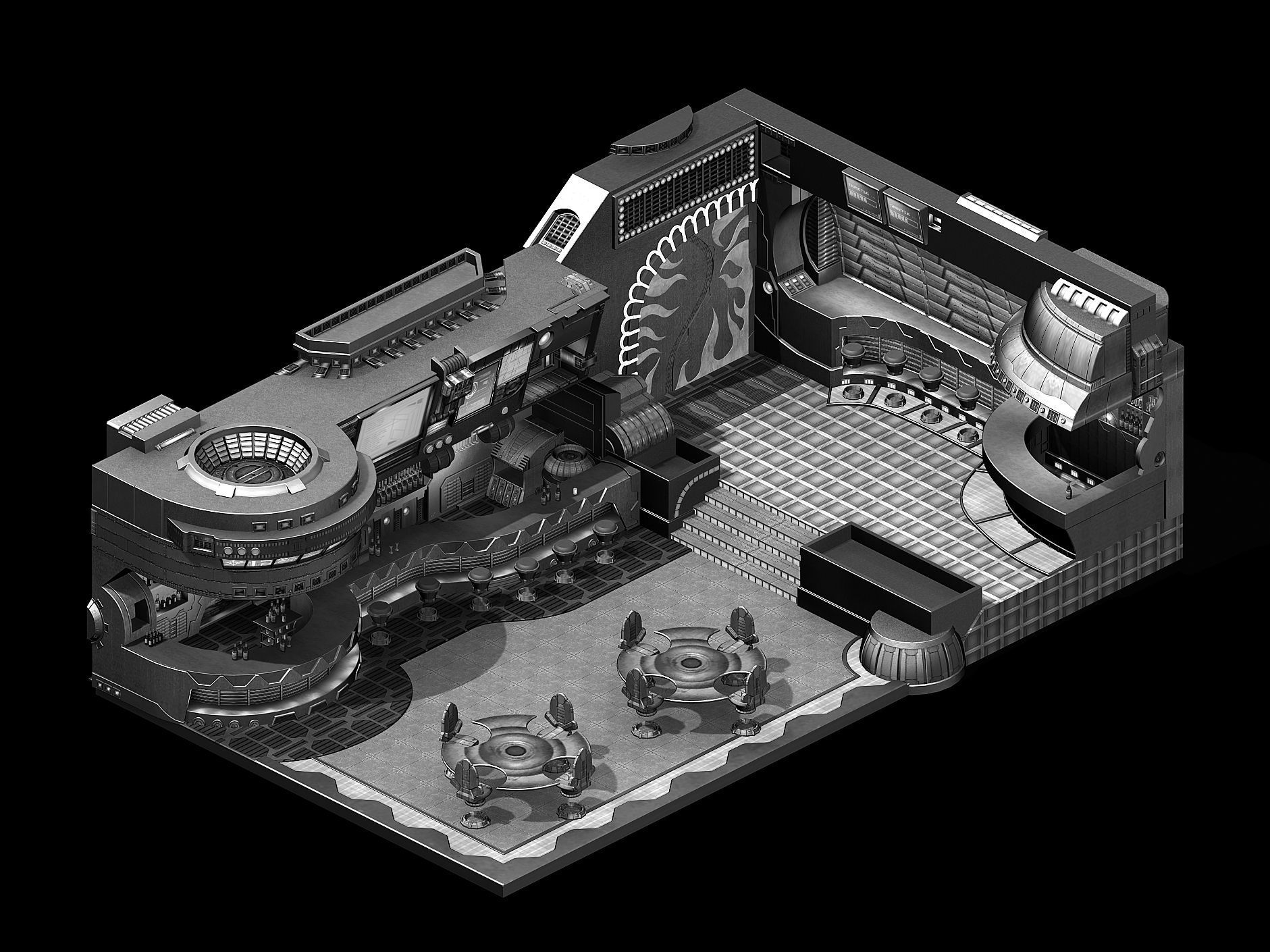 Bar - indoor 01 3D model_3