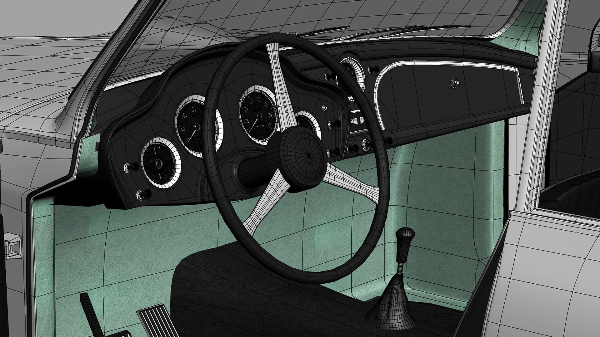 Aston Martin DB MKIII 1957 - 1959 3D model_5