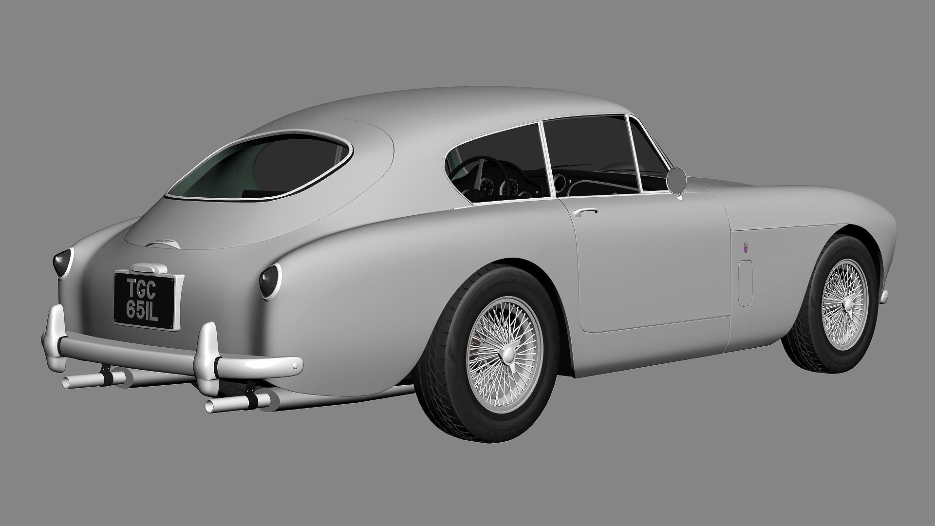 Aston Martin DB MKIII 1957 - 1959 3D model_7