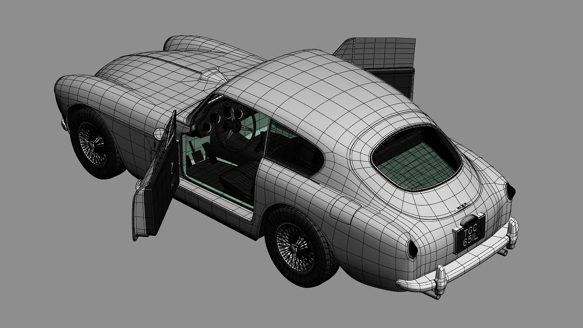 Aston Martin DB MKIII 1957 - 1959 3D model_10