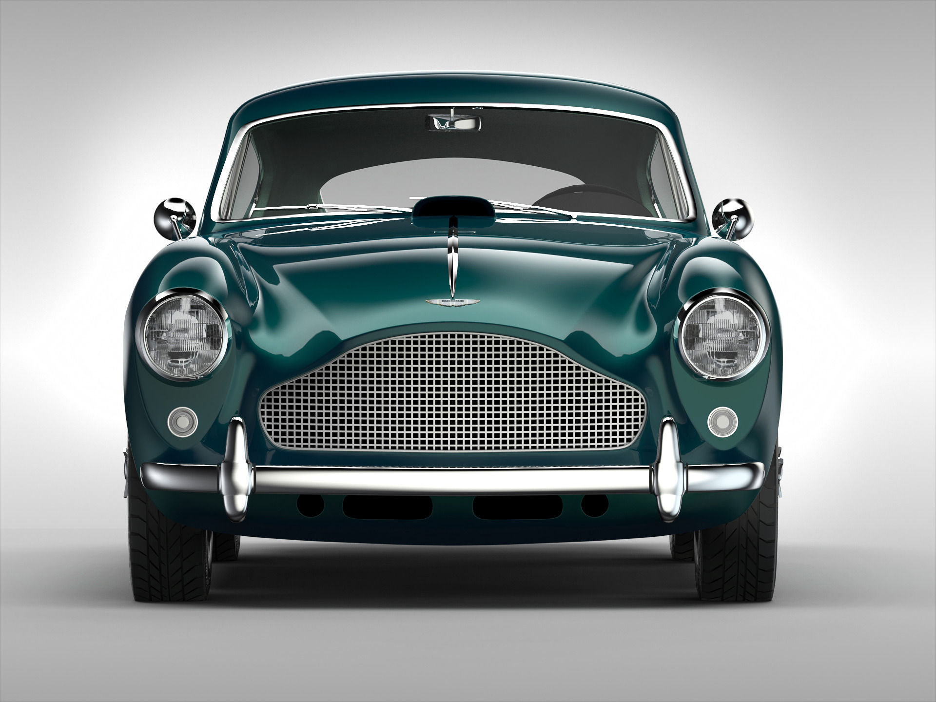 Aston Martin DB MKIII 1957 - 1959 3D model_4