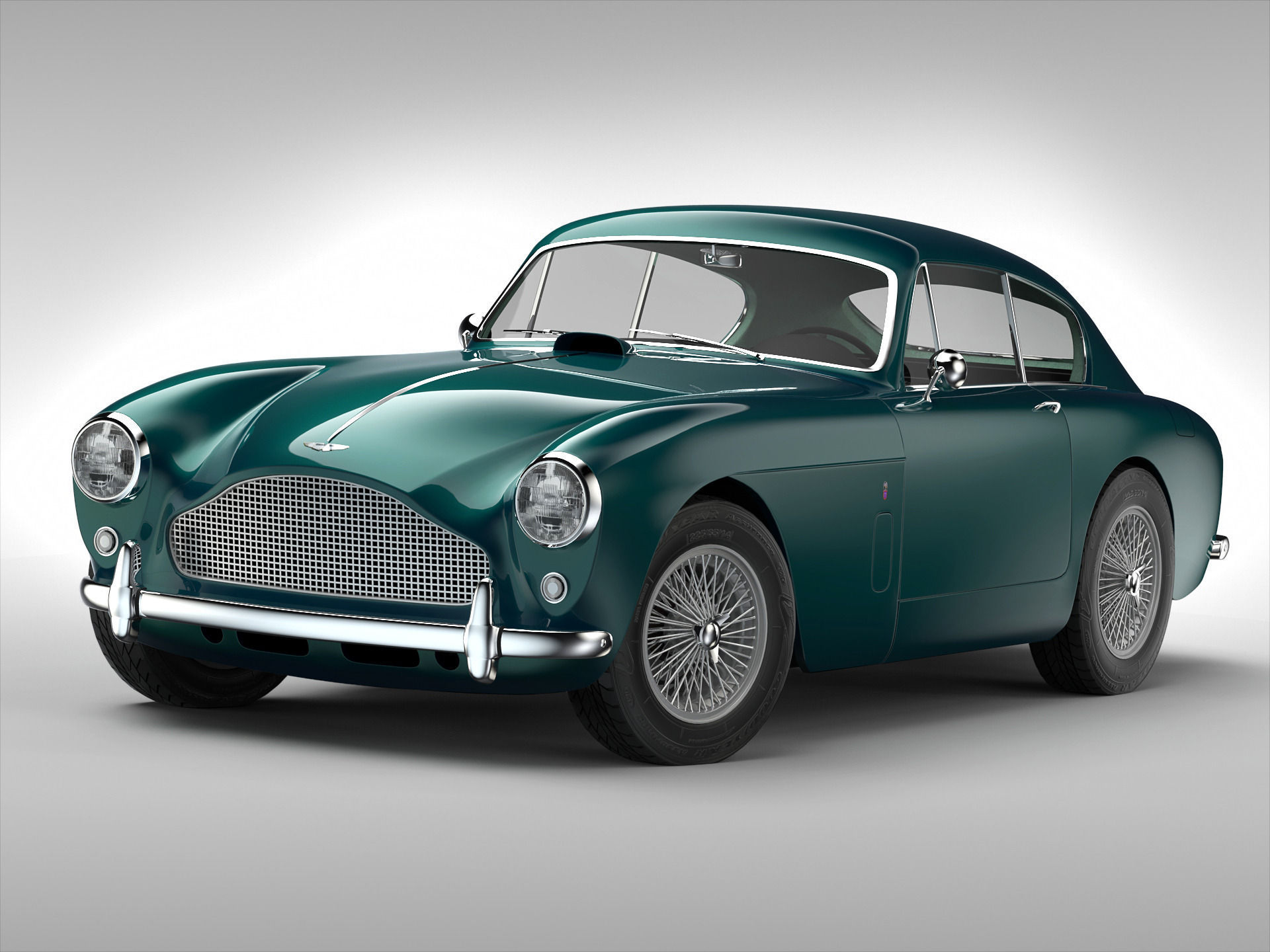Aston Martin DB MKIII 1957 - 1959 3D Model .max .obj .3ds .fbx