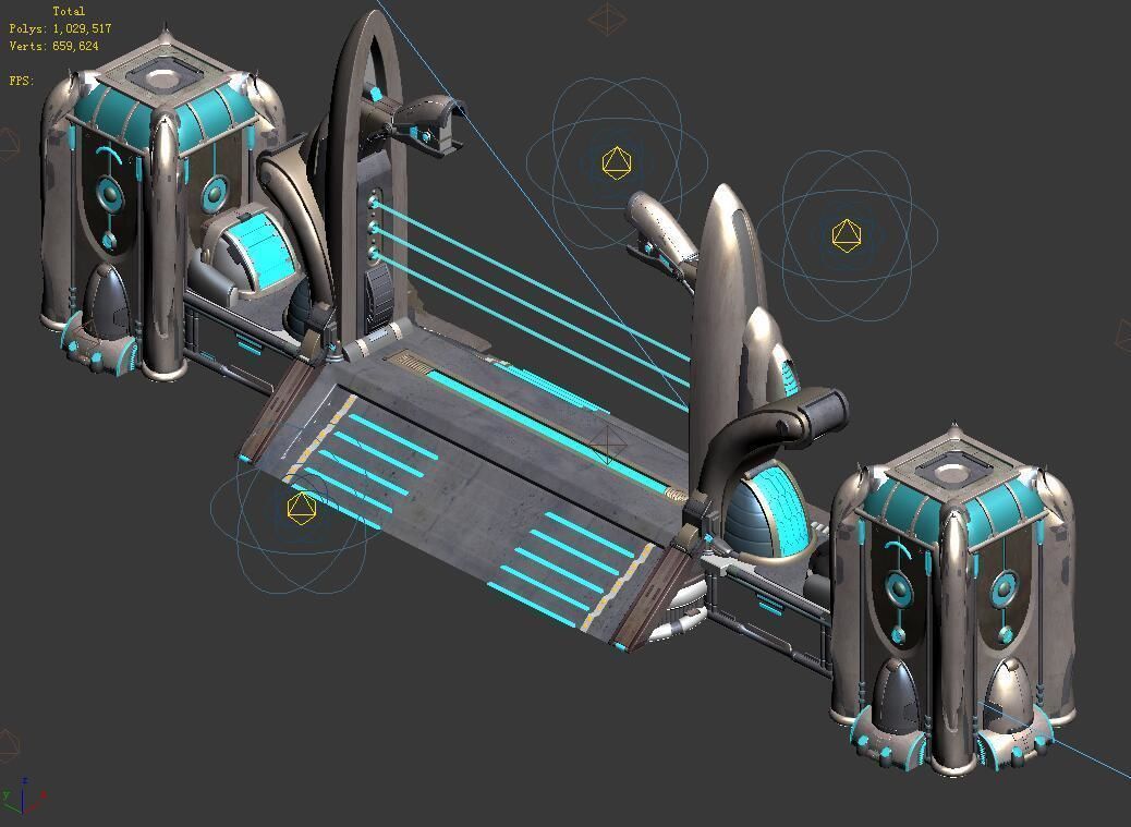 Space Station - City Gate 01 3D model_2