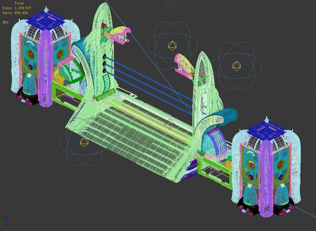 Space Station - City Gate 01 3D model_4